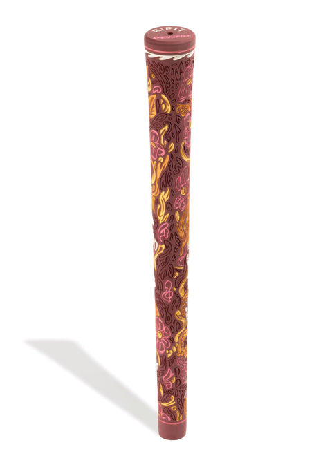 Kenny Art Series Golf Grip - RIPIT x Kentaro Yoshida | Standard+ Golf Grip - Red Clay (Back)