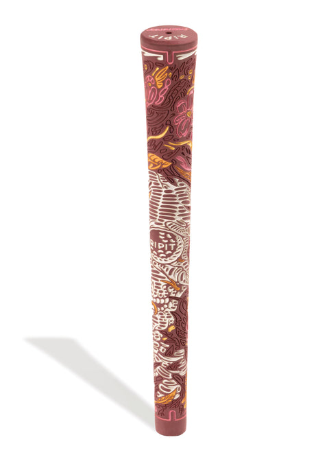 Kenny Art Series Golf Grip - RIPIT x Kentaro Yoshida | Standard+ Golf Grip - Red Clay (Front)