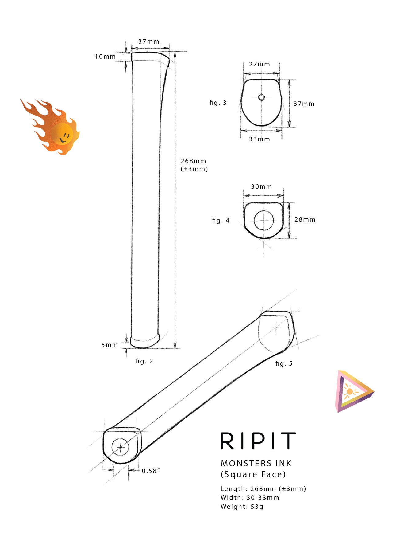 Monsters Ink - Sq. Face – RIPIT Grips